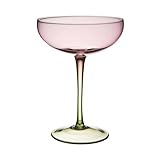 BUTLERS Champagnerschale 300ml Rosa und Grüntönen - SICILIA - Sektschale aus farbigem Glas | Gläser & Trinkgeschirr für Margarita, Cosmopolitan, Daiquiri, Desserts