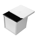 COLLBATH 1 x Toastbox, Mini-Kuchenform, quadratische Kuchenform, Aluminium-Backformen, Metall, Kastenform, Brot, Kastenform, Küchen-Backzubehör, Kuchen, Toastform, Kuchen-Backwerkzeug, silberfarbene