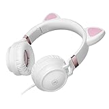 Hemobllo 2St Headset Kinderkopfhörer Kopfhörer für Kinder Gaming-Kopfhörer Kopfhörer für Spiel Kopfhörer verkabelt Wireless kopfhörer Ohrhörer verdrahtet Ohrstöpsel Student Abs Weiß