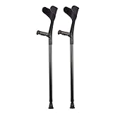 Verstellbare leichte Aluminium-Unterarmgehstützen mit ergonomischem Griff – Gehstock für Senioren und Behinderte