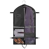 Premium Anzugtasche,Faltbare kleidersack Reisetasche mit 4 taschen Tragegriff und Schnallen,Kleidersack für Anzug Herren Mantel Jacke .Anzugsack 110x60cm Kinder-Kleidersack für Reisen Lagerung