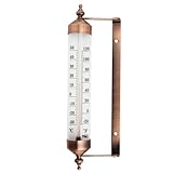 Außenthermometer mit Bronze-Effekt Design, Stilvolles Gartenthermometer, Outdoor, geeignet für Außentemperaturanzeige, Wand, Gewächshaus, Garage, einfach aufzuhängen