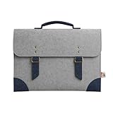 CRAFTYLINES Umweltfreundliche Laptoptasche – Messenger Bag – Hergestellt aus recycelten PET-Flaschen – Computer-Aktentasche mit Griff – Laptop-Hülle – Passend für 15,6-Zoll-Laptops