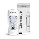 STARKFELD ® Shaker Elektrisch – Automatischer Protein Mixer für perfekte cremige Eiweiß Shakes, Fitness-Boost für unterwegs mit USB-C und Akku (Weiss)