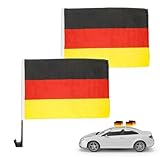 4er Autofahnen Adler Autoflagge Deutschland Auto Autofahne Fahne Flagge Deutschland Fanartikel für Fußball EM 2024