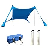 Strandüberdachung – Outdoor-Sonnenschutz, Terrassen-Schattendach, wasserdicht, UV-beständig, Sonnenschutz, Terrassenmarkise, tragbarer Sonnenschutz, tragbare Strandmuschel, Überdachung für Garten