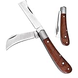 Okuliermesser,Gartenmesser Klappbar,Outdoor Garden Knife, Veredelungsmesser mit 2 Klingen,zum Pfropfen,Beschneiden, Reparieren von Unkrautbüschen,Garden Knife Multifunktionale Knospungs Messer