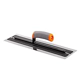 MIVOS Premium Glättekelle aus hochwertigem Edelstahl 410x110mm - Profi Glättscheibe Traufel - Glätter - Trockenbau Werkzeug - Ergonomischer, Rutschfester Griff - MADE IN EU