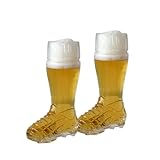 CRISTALICA Bierglas Fußballschuh 0,3 Liter 2 Stück