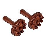 TOYZFRIENDY 2 Stück Holz Massagebürste Teilig Ergonomisch Handlich Tiefenwirksames Akupressur und Muskelmassagegerät für Beine Rücken Vielseitiges Körpertherapie Tool zur Muskelentspannung