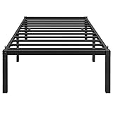 Yaheetech Bettrahmen 36cm H Metallbett mit Lattenrost, Bettgestell aus Metall, Modern Doppelbett Einzelbett Leichte Montage, Schwarz 90 x 200 cm