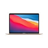 2020 Apple MacBook Air mit Apple M1 Chip (13-zoll, 8GB RAM, 256GB SSD Kapazität) (QWERTY English) Gold (Generalüberholt)