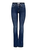 ONLY Damen Onlblush Mid Flared DNM Tai021 Noos Jeans, Dark Blue Denim, XL / 32L EU