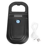 Tragbarer Tier-ID-Leser, wiederaufladbarer 134,2-kHz-Mikrochip-Scanner für Haustiere mit USB C und Bluetooth-Übertragung für die Viehhaltung und Haustieridentifizierung. (Schwarz)