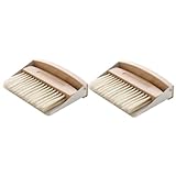 BESTYASH 2 Sätze Mini -Besen Staubpanenreinigungsset Staubbürste winzig Spalt Klaviatur Mini-Bürste reinigungsbürste kleine Kehrschaufel Tisch Kehrschaufel und Bürste Buche