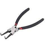 Sicherungsringzange, 9-Zoll-Sprengringzangen-Werkzeug, interne gebogene Backe, Kohlenstoffstahl-Gummigriff für Installation, Entfernung, Reparatur, Automobilmaschinen