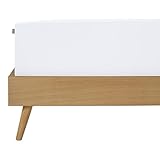 Schiesser Spannbettlaken Elli aus 97% Baumwolle und 3% Elasthan für hohe Matratzen und Boxspringbetten, Farbe:Weiß, Größe:100 cm x 200 cm