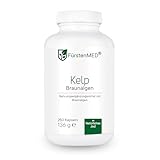 FürstenMED® 250 Kelp Kapseln mit 315µg Jod pro Kapsel - Kelp Algen Braunalgen Vegan und Hochdosiert - Jod Laborgeprüft und Ohne Zusatzstoffe