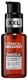 L'Oréal Men Expert XXL Bartöl für Männer, Unterstützung beim gesunden Bartwachstum, Bartpflege für Herren mit holzigem Duft und ätherischem Zedernholzöl, Barber Club, [Amazon Exclusive], 1 x 50 ml
