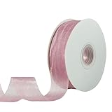 QIANF Transparentes Organzaband, 2,5 cm, 45,7 m, Tüllband für Hochzeitseinladungen, Brautblumensträuße, Geschenkverpackung, Babyparty, Weihnachtsbaumdekoration, Schleifen, DIY Handwerk
