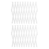 COLLBATH 2 Stück Holzgitterpaneele: Ausziehbarer Holzgitterzaun – Dekoratives Rankgitter für den Garten – Rankhilfe für Kletterpflanzen im Freien