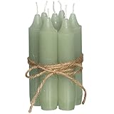 7-tlg. Set Kerzen H 11 cm (Grün)