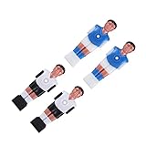 Milisten 4Stücke Tischfußballspieler Figuren Ersatzspieler für Tischkicker Schwarze und Blaue Kompatibel mit Gängigen Kickerstangen für Stundenlangen Spielspaß