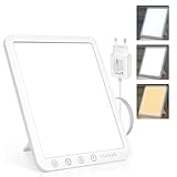 Sotipevs Tageslichtlampe 15000 Lux, LED Lichttherapielampe Tageslicht, UV-freie LED Daylight Lampe, Touch-Control Sonnenlicht Lampe, Vollspektrumlampe für Zuhause/Büro
