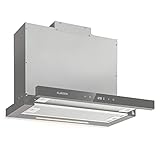 Klarstein Mariana Neo 60 Dunstabzugshaube, 60 cm, EEK A, 640 m³/h, Umluft & Abluft, LC-Display, Timer, Touch-Panel, LED, Flachschirmhaube, Teleskophaube, Unterbau-Dunstabzugshaube, Glasfront, schwarz