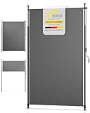Sol Royal Klemmmarkise Senkrechtmarkise außen – Vertikalmarkise 100x310cm Sichtschutz & Sonnenschutz Balkon Markise ohne Bohren – Windschutz Garten Terrasse Handkurbel Anthrazit Wasserdicht KM5