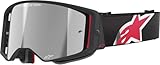 Alpinestars Brille Supertech Corp schwarz rot Mirror - MX Cross Motocross ATV MTB Off Road