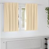 Fasba Vorhänge mit Vorhängen 2 pcs Creme 140 x 140 cm Polyester, Verdunkelungsvorhang Schiebegardinen Modern Curtain for Wohnzimmer Schlafzimmer4107483