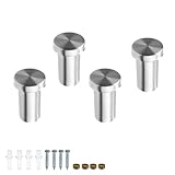 HJIAMA 4 Stück Handtuchhaken zum Bohren, 36 mm Kleiderhaken Edelstahl, Kleiderhaken Silber Garderobe mit Schraubbefestigung, Garderobenhaken Modern für Eingang Küche Badezimmer