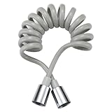 Flexibler langer Brauseschlauch, 1,5/2 m, Telefonleitungs-Stil, Feder, flexibler Duschschlauch, für Badewannenarmaturen, Bidet-Schlauch, geeignet für Handbrause, Badewannenspritzpistole (2 m)