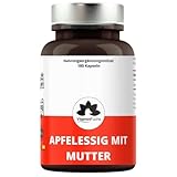Apfelessig Kapseln mit Mutter – 180 vegane Kapseln – Organisches Apfelessig Pulver aus Mutterextrakt – Apple Cider Vinegar with Mother – Hochwertig & Natürlich – von VitaminFuchs