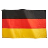 Runesol Deutschland flagge 3x5, 91x152cm, Deutschland Banner 4 Ösen, Messingöse in jeder Ecke, Weltmeisterschaft, Deutsch, Premium Fahnen, Wasserdicht, Innen, Außen, Fasching