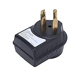 KIMISS RV-Überspannungsschutz, 50 A Stecker auf 50 A Buchse, Adapterstecker mit LED-Anzeige, 125/250 V, 3150 J