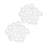 HOLIDYOYO 20Paare Silikon Ringe für Brillen Runde Halter für Sicheren Halt Weich und Bequem für Erwachsene Halbtransparentes Weiß für Täglichen Gebrauch