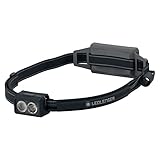 Ledlenser NEO5R LED Stirnlampe Joggen | Kopflampe mit 600 Lumen | Lauflampe mit Akku wiederaufladbar mit rotem Rücklicht | reflektierendes Stirnband, Brustgurt, Lampenkopf schwenkbar | schwarz