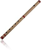 Einzigartige Geburtstagsgeschenkideen, 43,18 cm, authentische indische Bambusflöte in A-Schlüssel, Holzbläser, Musikinstrument, Blockflöte, traditionelles Bansuri, handgefertigt