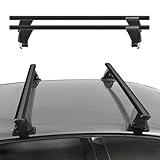 Menabo Dachträger Grundtäger kompatibel mit FIAT 500 2007-2025 Aluminium Schwarz 2tlg