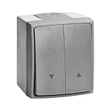 Miratic Jalousieschalter Aufputz Rolladenschalter Aufputz IP 55 Feuchtraum Schalter Aufputz Perfekt für Zuhause und Büro 2-poliger Knopf Bedienart