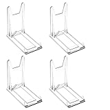 Nogeqi 4 Stück Acryl Display Ständer, Verstellbar Tellerständer, Acryl Ständer, Transparente Tellerhalter, Bilderständer Verstellbare Kartenständer für Bücher, Elektronik, Fotos Deko