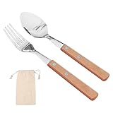 Reisebesteck Set | Edelstahlgabel und Löffel | Silberbesteck Antioxidantien Küchenutensilien für Picknick, Zuhause, Wohnung, Outdoor, Camping und besondere Anlässe