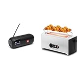 JBL Tuner 2 Radiorekorder in Schwarz – Tragbarer Bluetooth Lautsprecher mit MP3 & Aigostar Toaster,1600 W,2 Langschlitzkammern