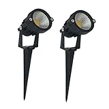 UKCOCO 2St Hof Lampe bei im outdoor lampen gartenlampe gartenbeleuchtung gartenlichter pool beleuchtung energiespar Außenbeleuchtung wich upon Leuchtstofflampe Außenlampe Stehlampe Black