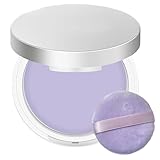 Ölkontrollierendes Make-up-Gesichtspuder, Lavendel-Mattpuder, Lavendel-Mattfestigungspuder mit Mini-Puderquaste, weiches, leichtes Seiden-Gesichtspuder für Mädchen-Make-up