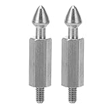 Cygmophing 2 Stück RC-Helikopter-Befestigungsschraube, silberne Aluminiumlegierung, langlebig, einfache Installation, RC-Hubschrauber-Nasenabdeckungsschraube für FW200