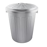 keeeper Supermax-Tonne mit Deckel, Polypropylen, 50 l, 50 x 55 x 50 cm, Mats, Silber