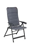 Crespo ap-237/86 air-Deluxe Camping Stuhl, grau, 78 x 67 x 120 cm